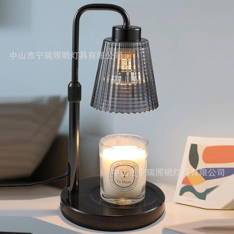 Adjustable solid wood desk lamp